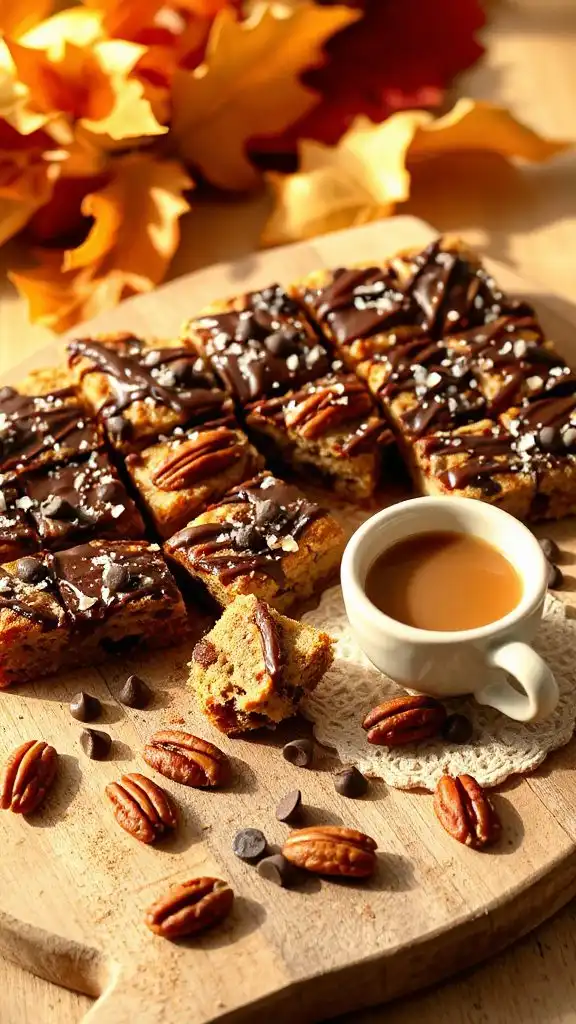 gluten free chocolate pecan bars