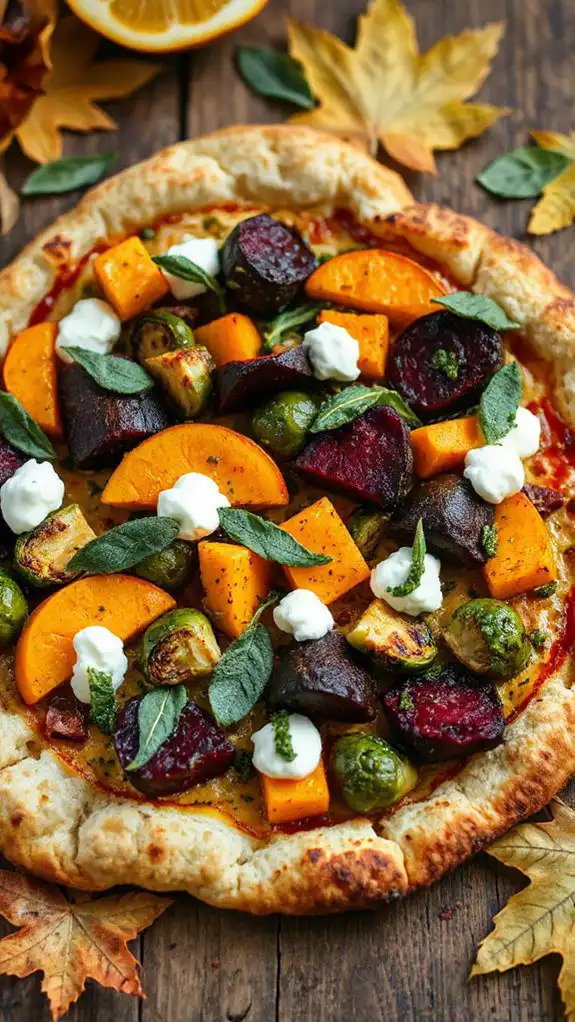 gluten free fall vegetable pizza