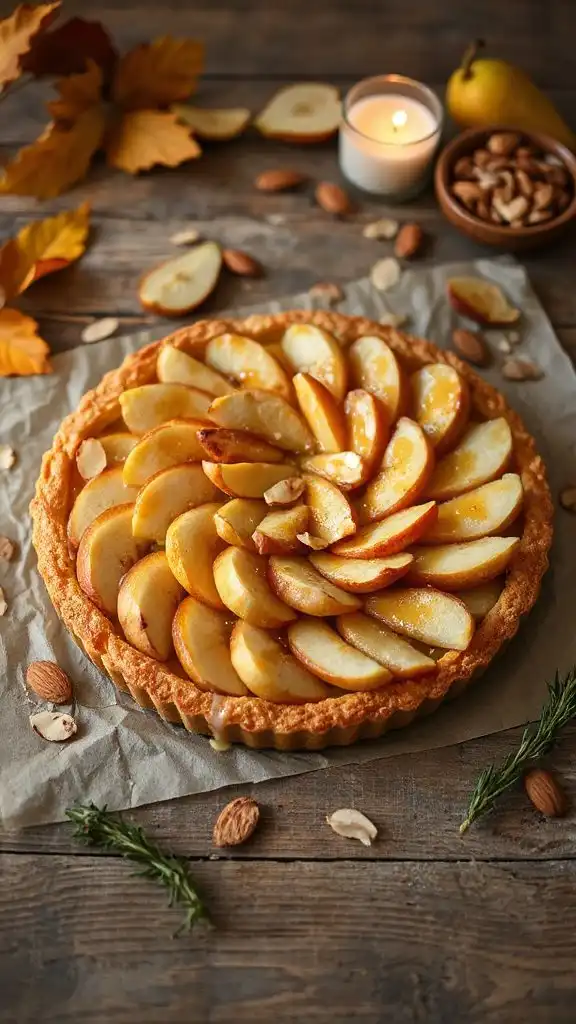 gluten free pear almond tart