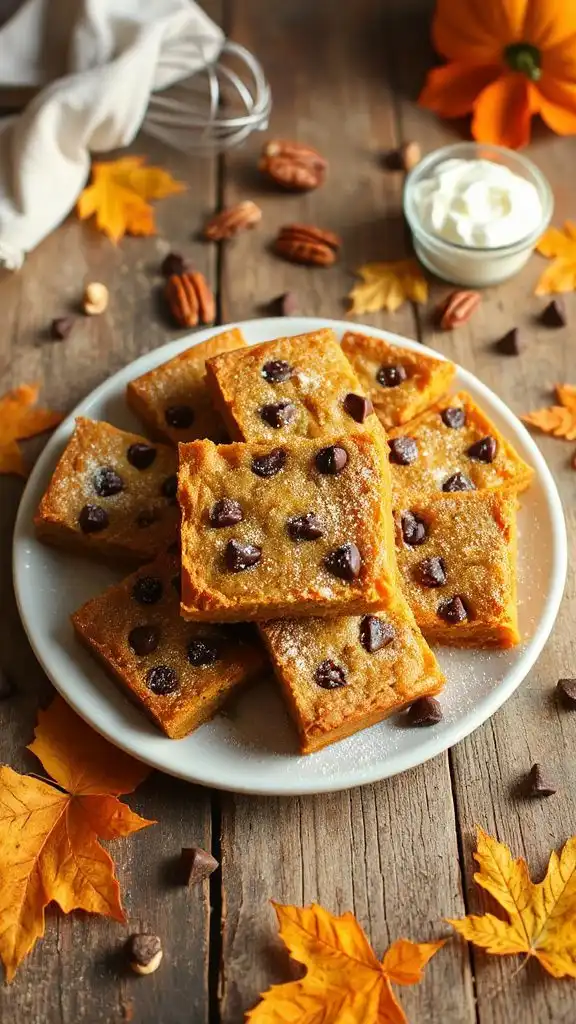 gluten free pumpkin chocolate bars