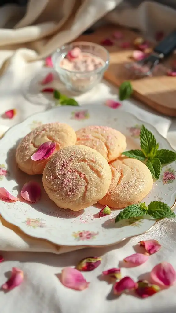 gluten free rosewater almond cookies