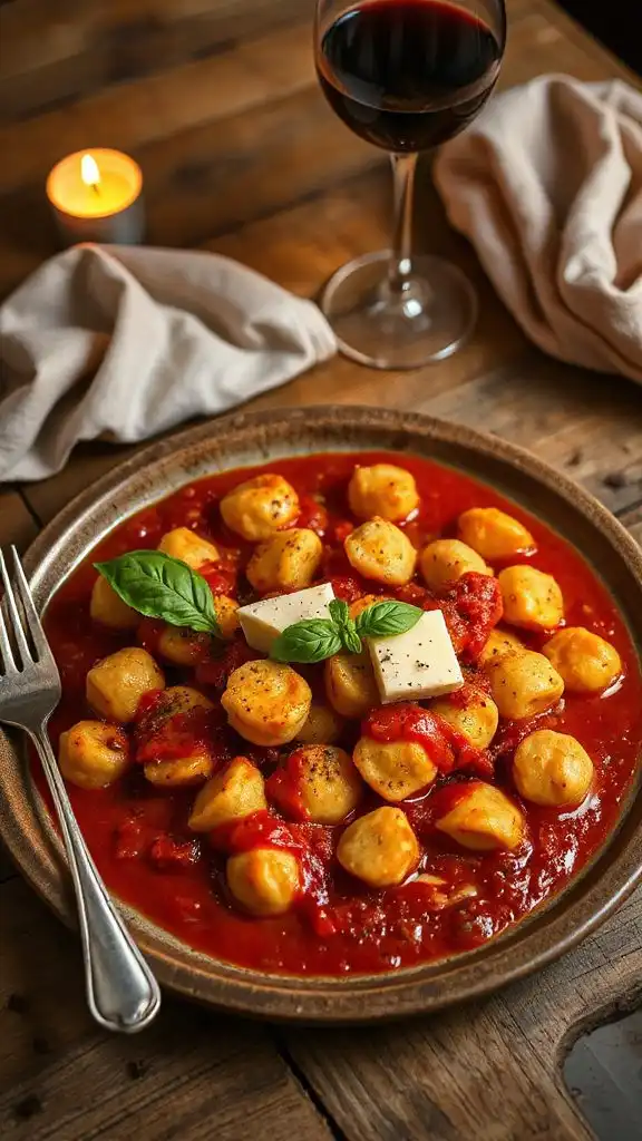 gnocchi with tangy tomato sauce