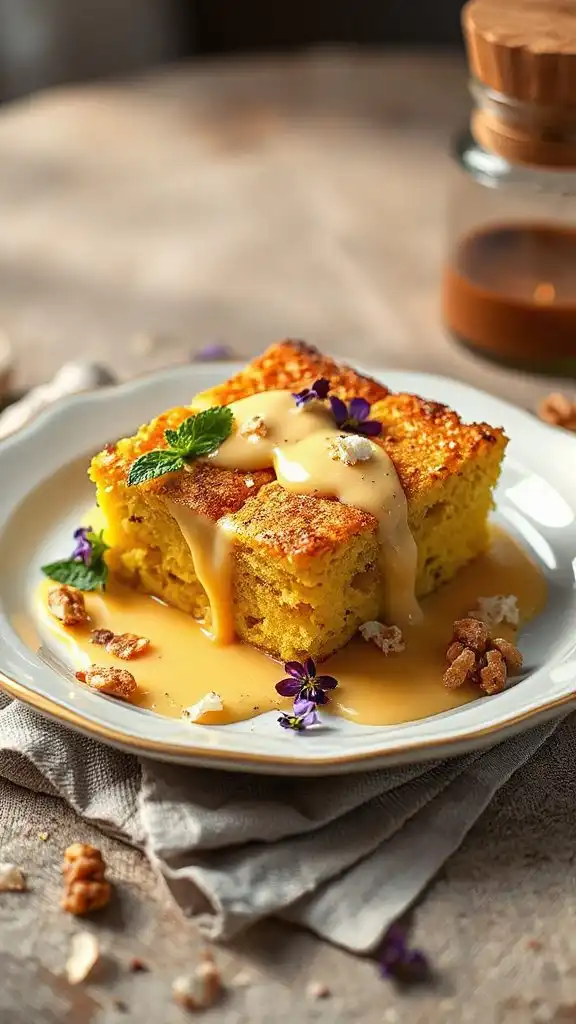 golden milk bread pudding