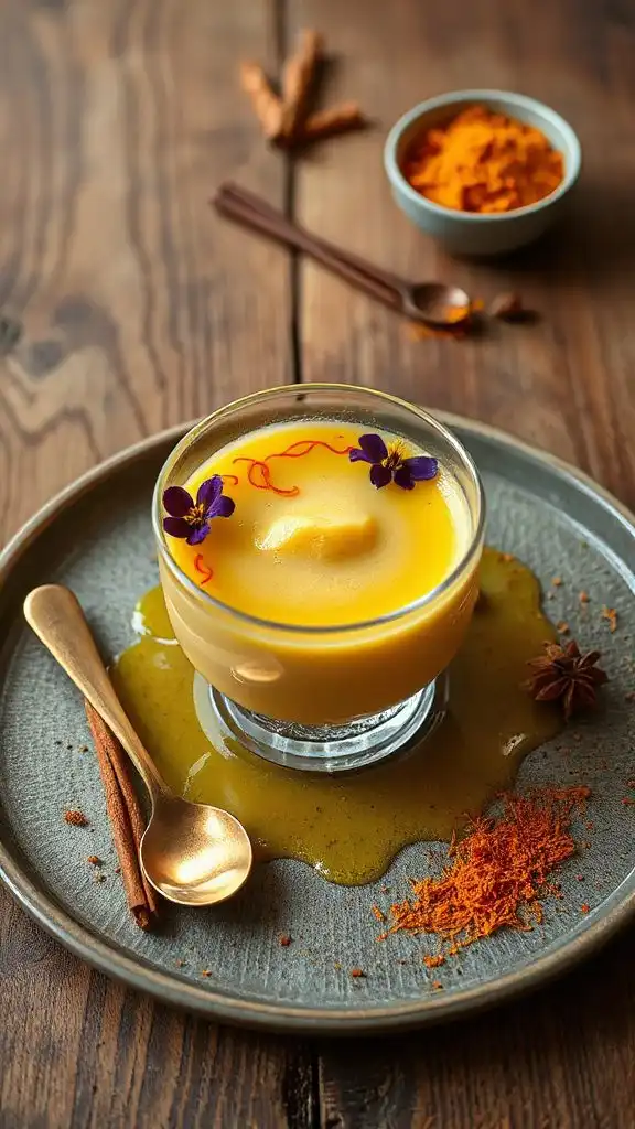 golden milk panna cotta recipe