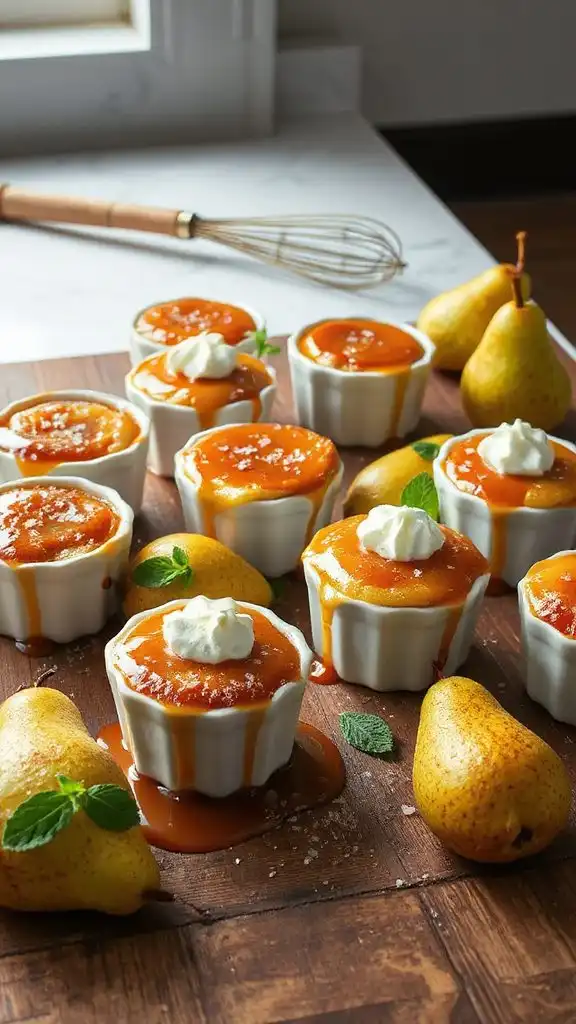 gooey caramel pear pudding