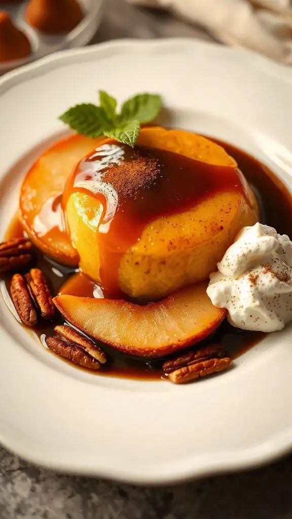 gooey caramel pear pudding