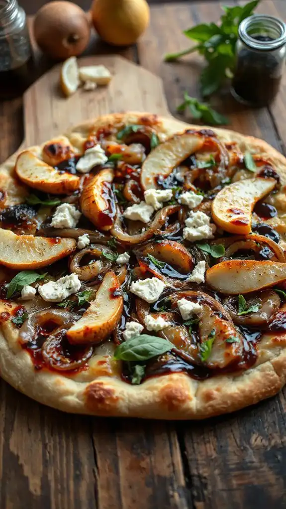 gourmet caramelized onion pizza