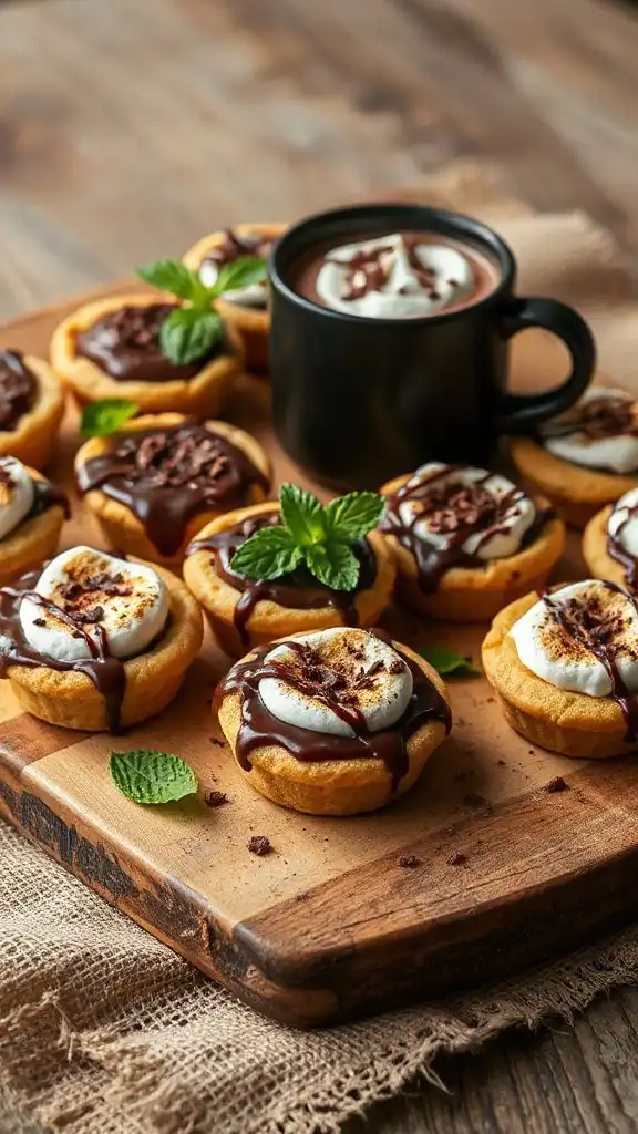 gourmet chocolate s mores cookie cups