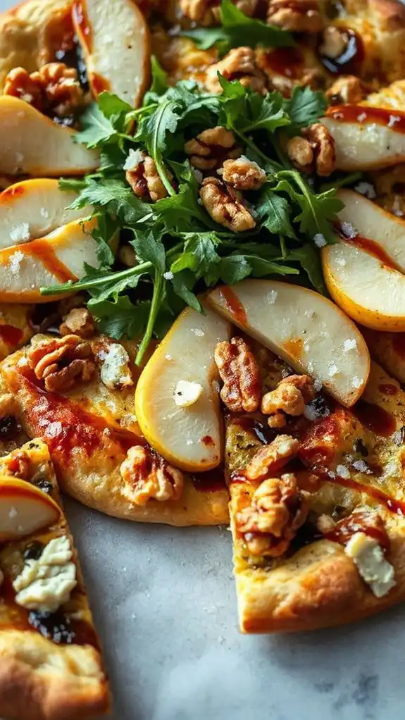 gourmet flatbread with pears