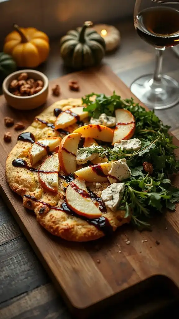 gourmet flatbread with pears