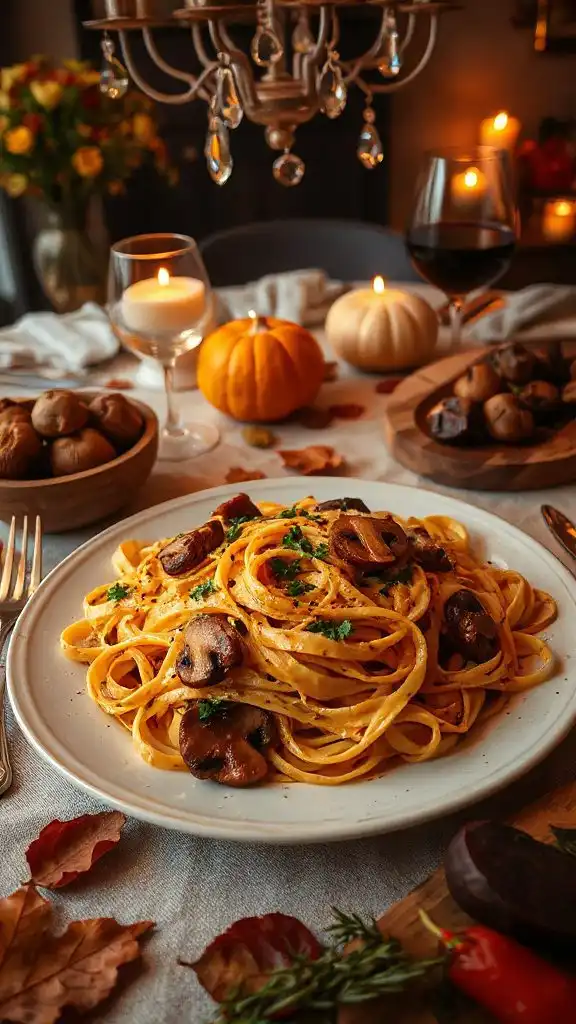 gourmet mushroom truffle pasta