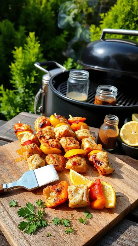 grill preparation for kebabs