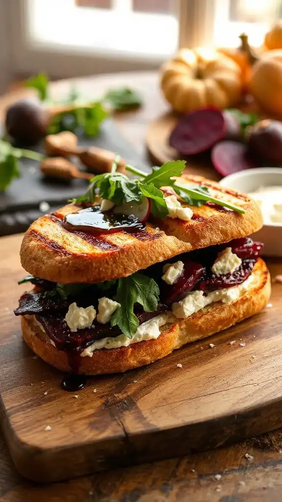 grilled beet goat cheese sandwich