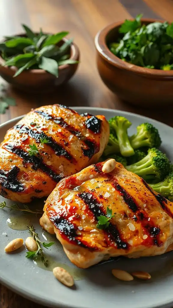 grilled chicken with broccoli