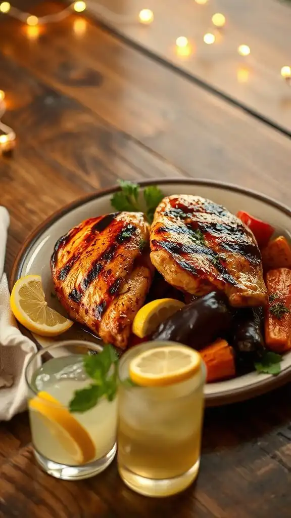 grilled chicken with vegetables