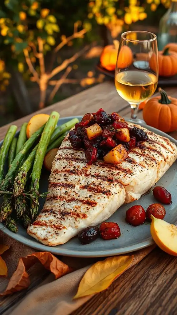 grilled fish with chutney
