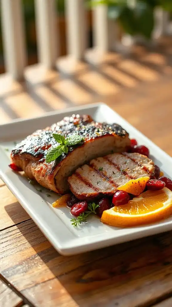 grilled pork with relish