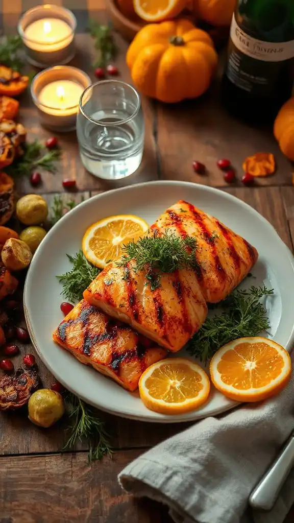 grilled salmon with dill grilled salmon with dill