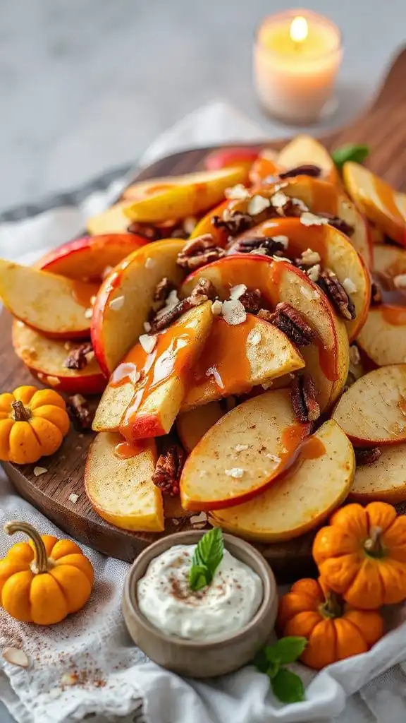 guilt free caramel apple nachos