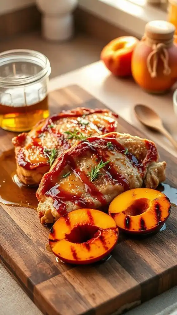 ham glazed pork chops recipe