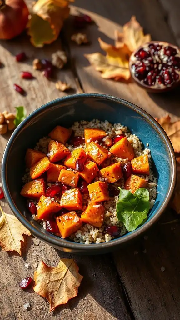 harvest bowl with sweet potatoes