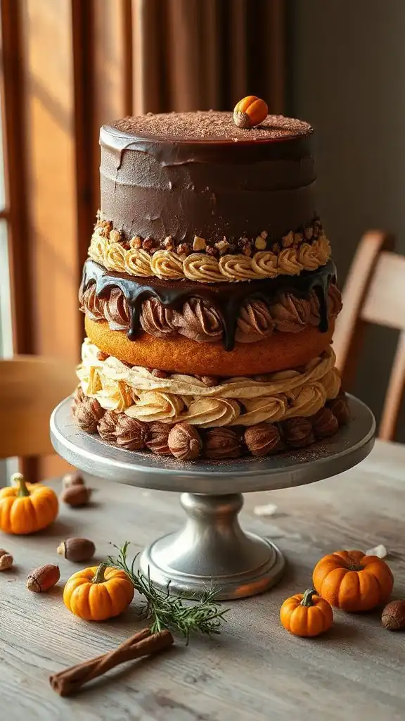 hazelnut coffee layer cake