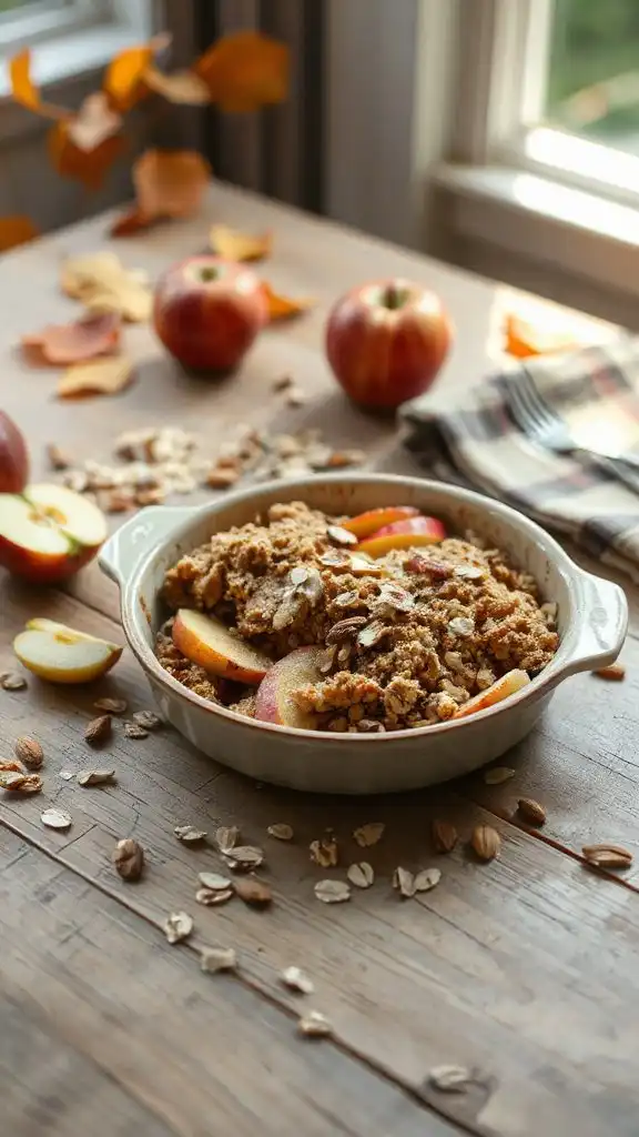 healthy apple crisp dessert