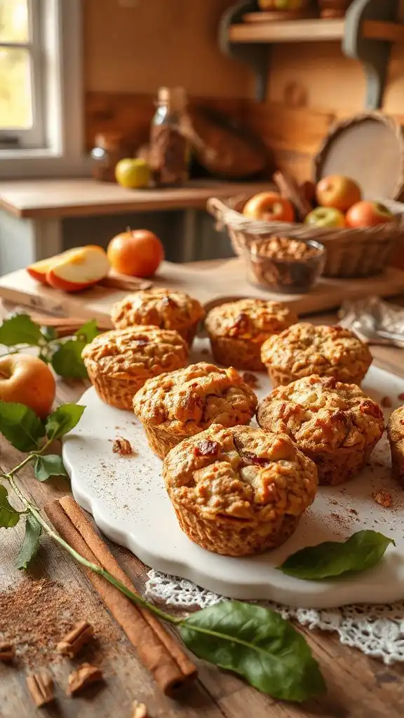 healthy apple oatmeal cups