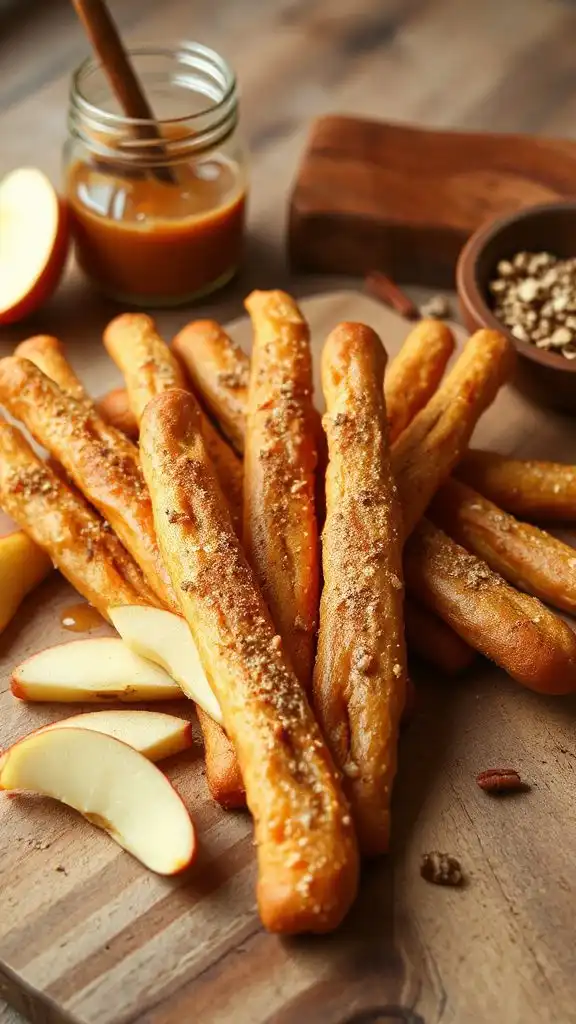 healthy baked apple sticks