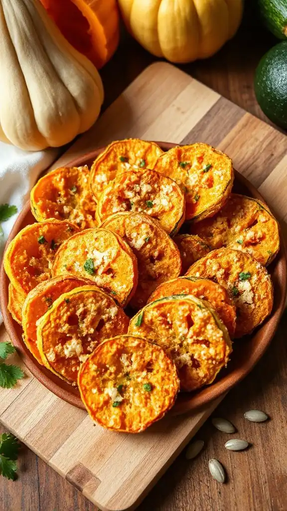 healthy baked squash crisps