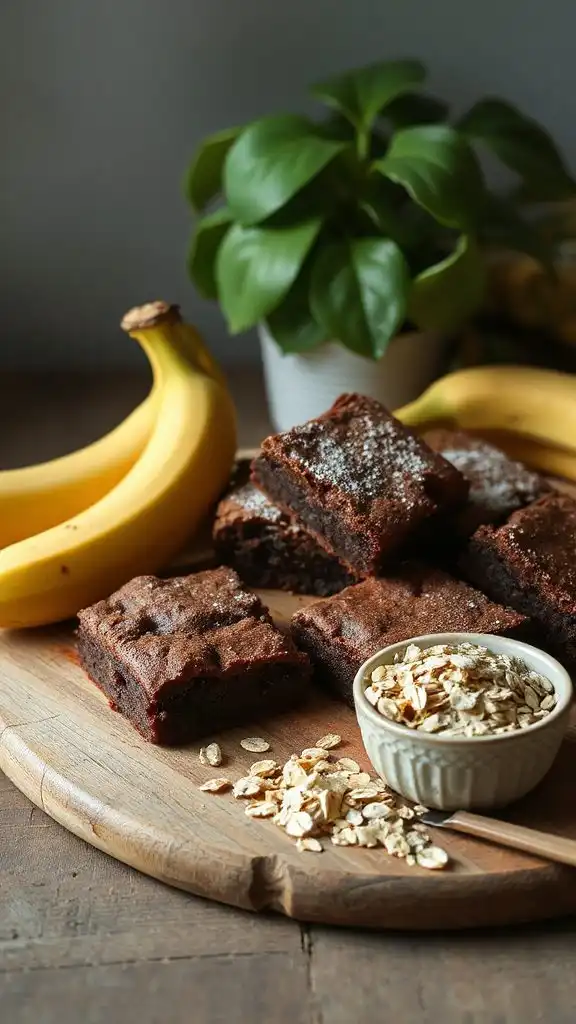 healthy banana oatmeal brownies healthy banana oatmeal brownies