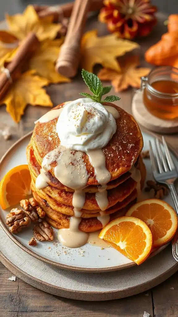 healthy carrot cake pancakes