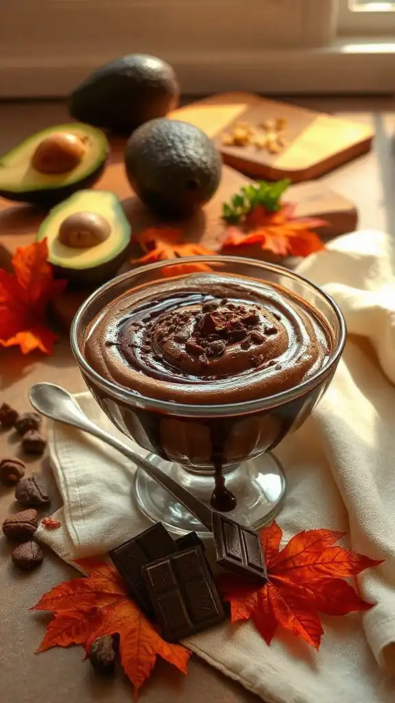 healthy chocolate avocado mousse