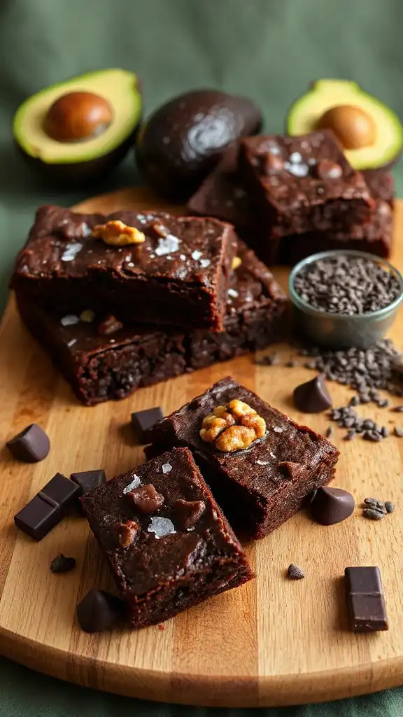 healthy fudgy avocado brownies healthy fudgy avocado brownies