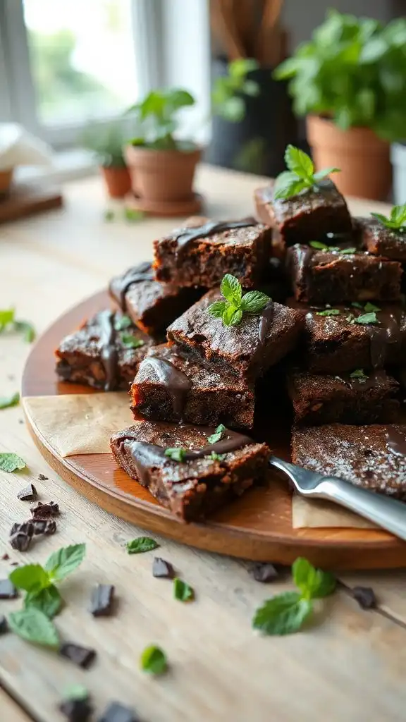 healthy mint chocolate brownies healthy mint chocolate brownies