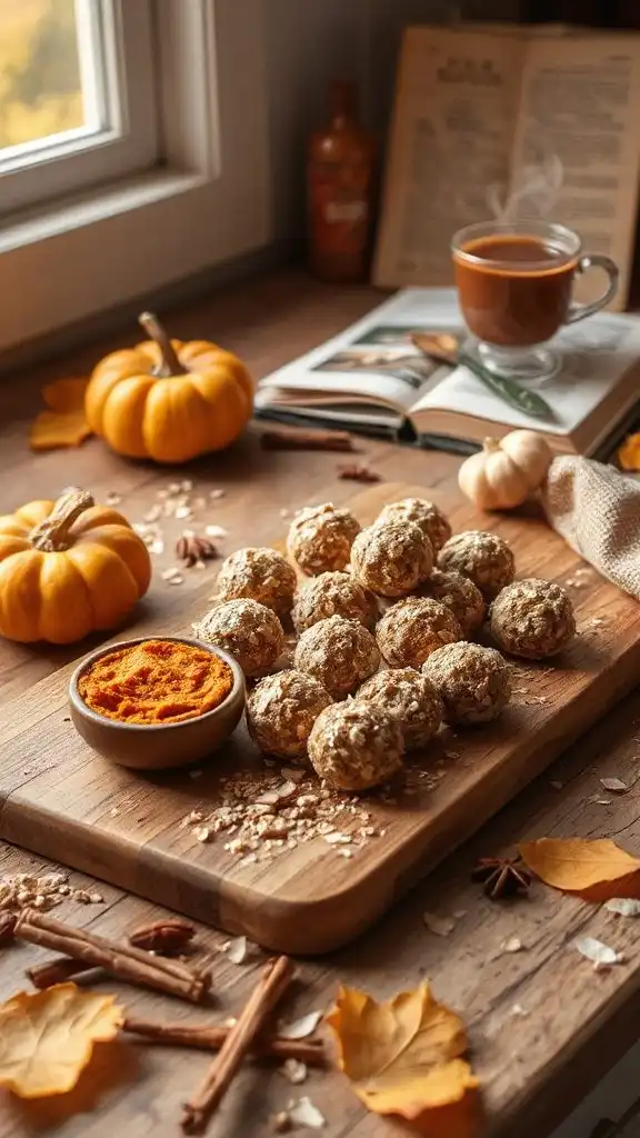 healthy no bake pumpkin bites