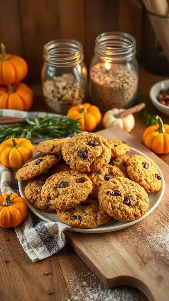 healthy pumpkin oatmeal cookies
