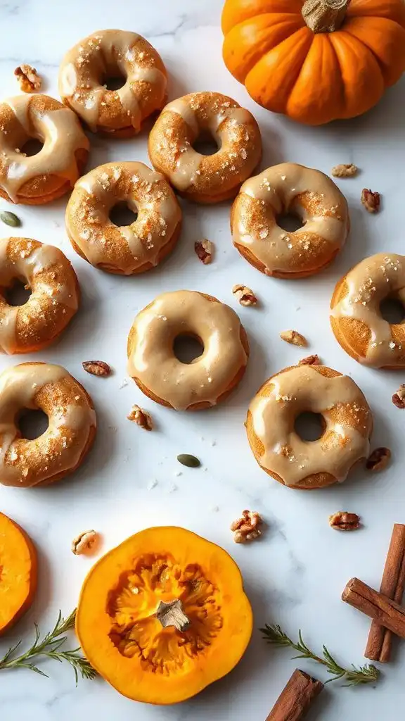 healthy pumpkin protein donuts