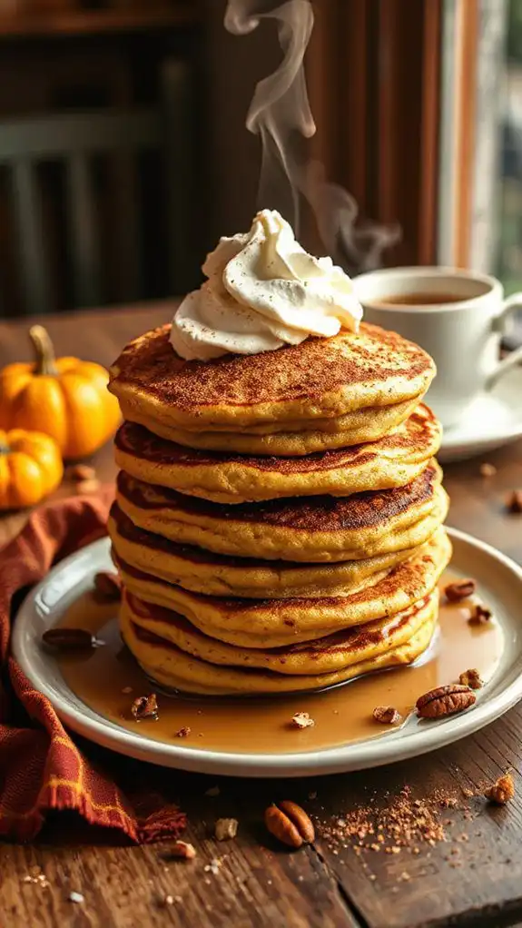 healthy pumpkin protein pancakes