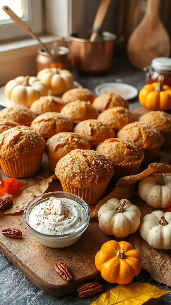 healthy pumpkin spice muffins