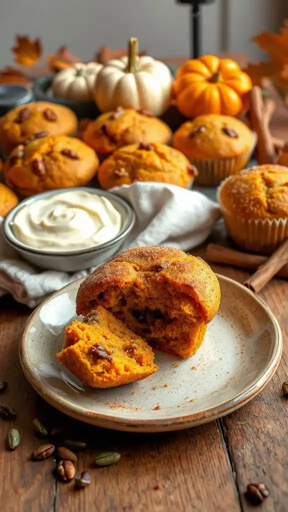 healthy pumpkin spice muffins