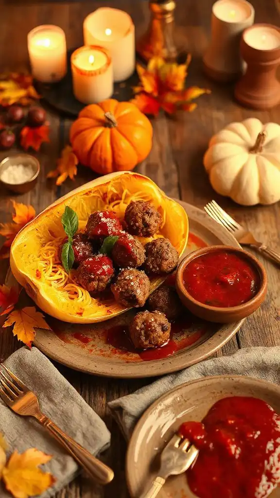 healthy spaghetti squash meatballs