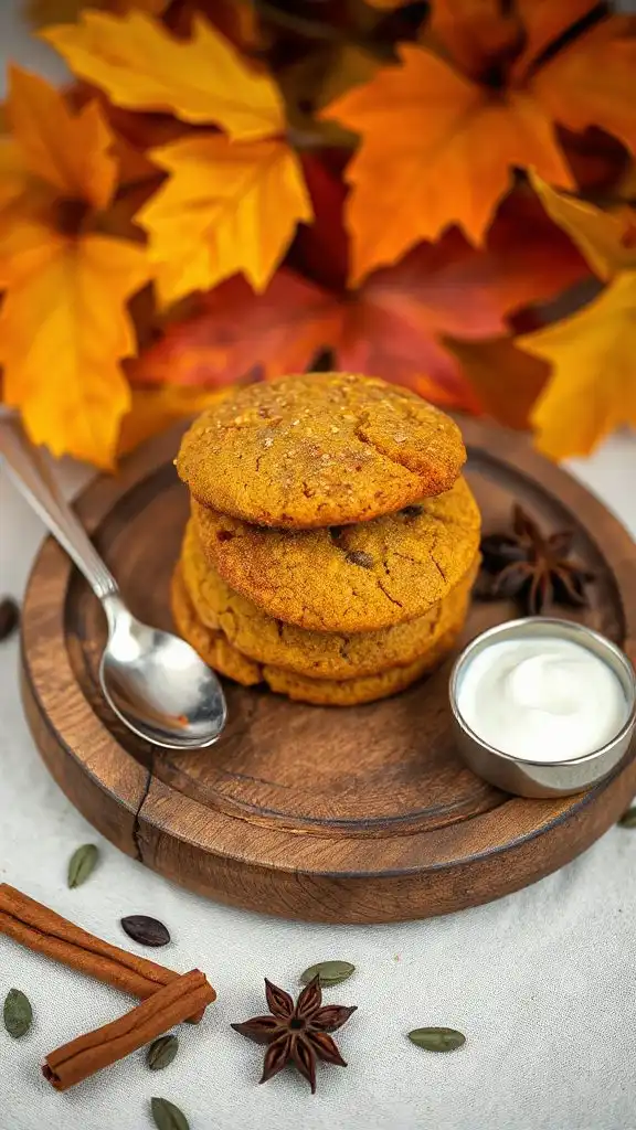 healthy spiced pumpkin cookies