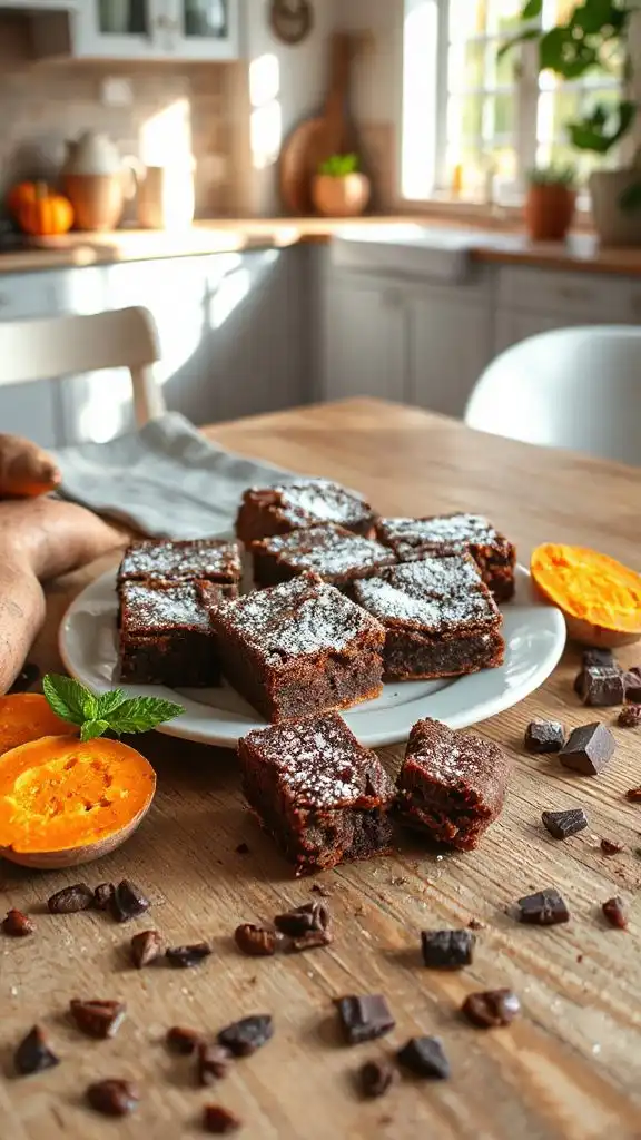 healthy sweet potato brownies