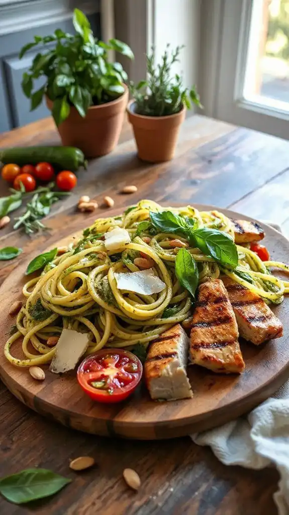 healthy zucchini noodle dish