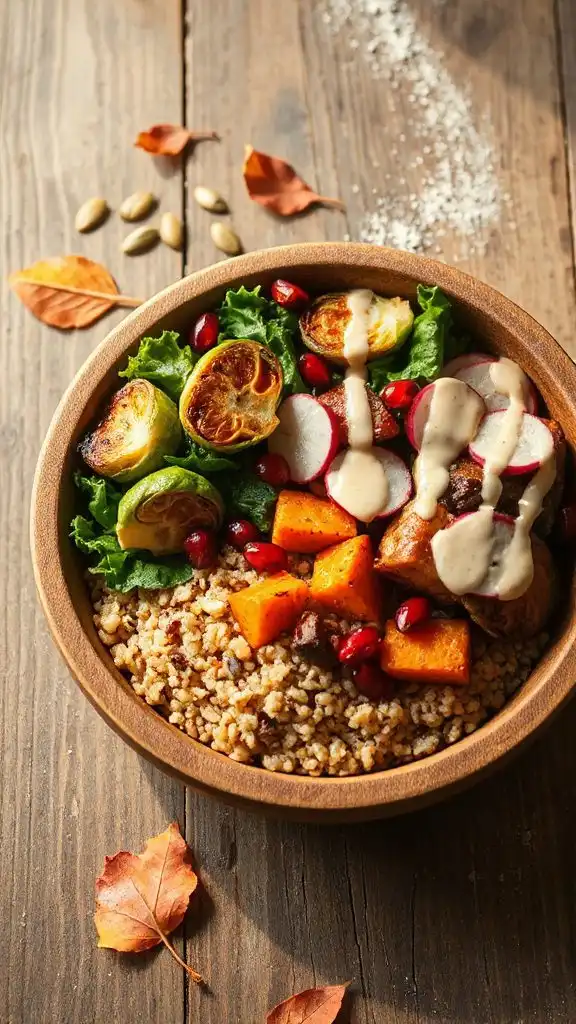 hearty autumn grain bowl