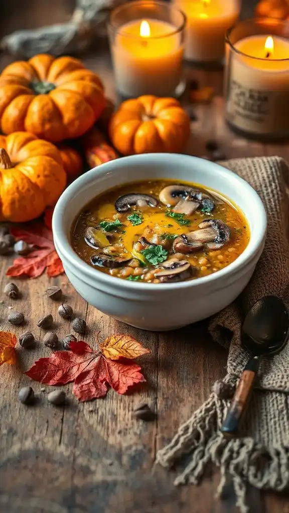 hearty autumn mushroom soup