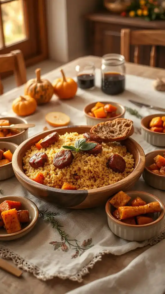 hearty autumn sausage couscous