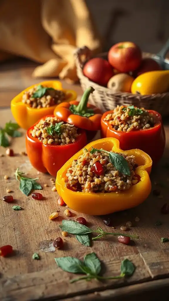 hearty autumn stuffed peppers hearty autumn stuffed peppers