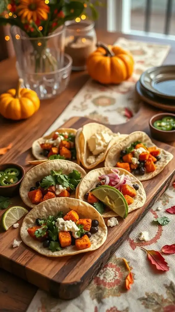 hearty autumn sweet potato tacos